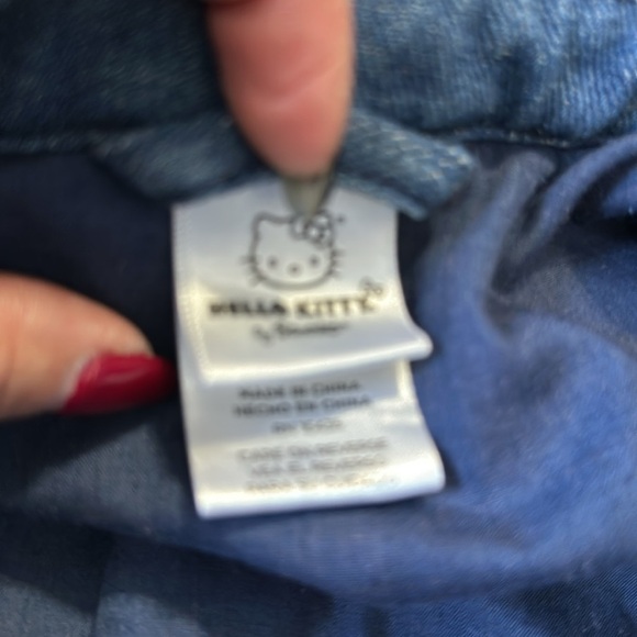 Hello Kitty Blue Quilted Jacket Snap Front Size 5/6 - Picture 6 of 8